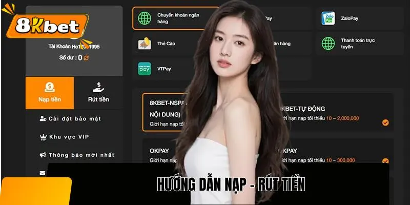 Thao tác nạp rút siêu tốc, xử lý giao dịch chỉ 15 giây cho tân binh